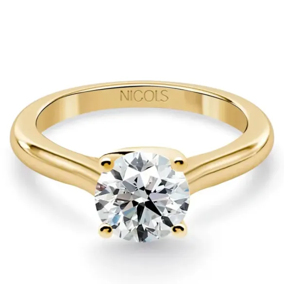 Anillo compromiso oro amarillo Megan con diamante de 1,00ct. - Solitarios de Oro Amarillo