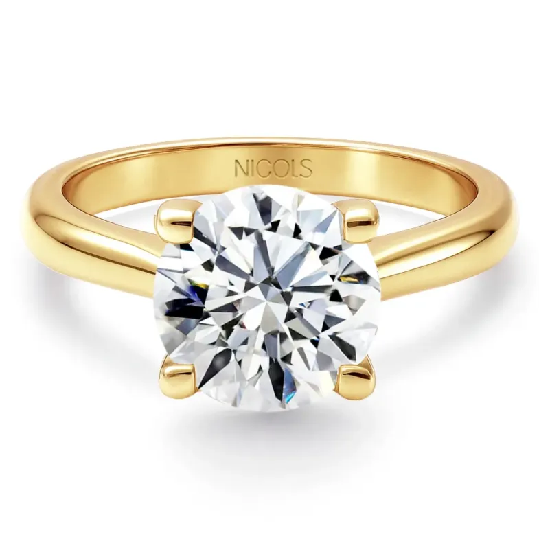 Anillo Solitario 1,50 ct Nancy oro amarillo - Talla Brillante