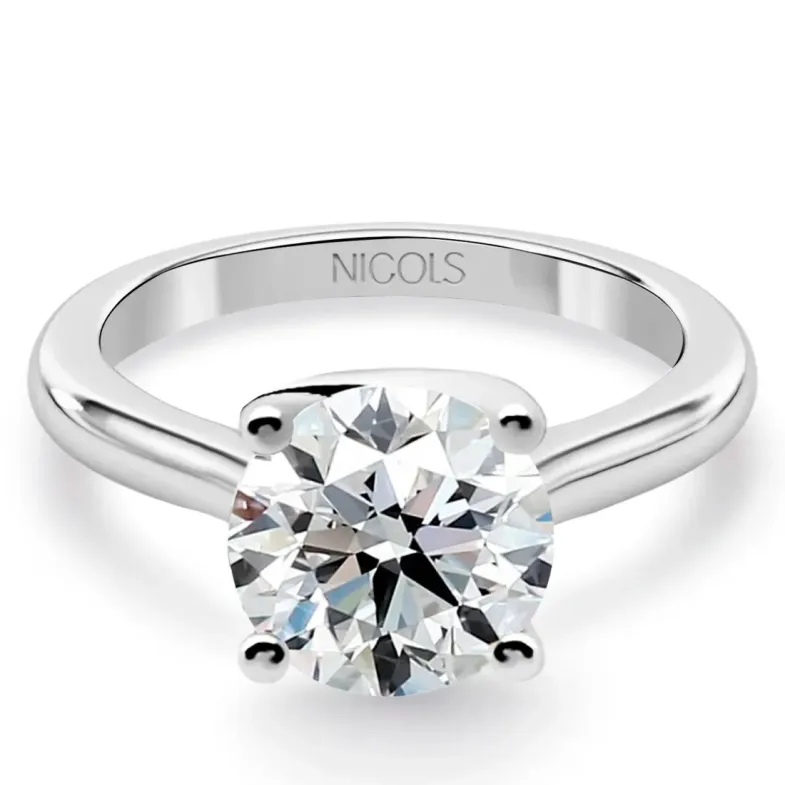 Anillo compromiso oro blanco Megan con diamante de 1,50ct. - Anillos Diamante 1 ct