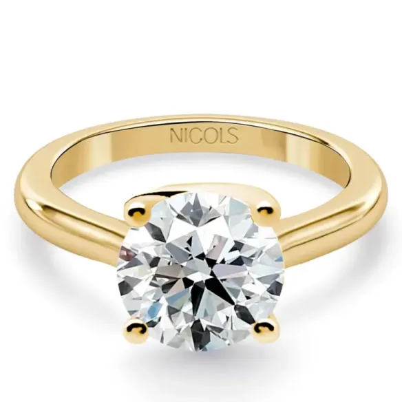 Anillo compromiso oro amarillo Megan con diamante de 1,50ct. - Anéis de diamante 1 ct