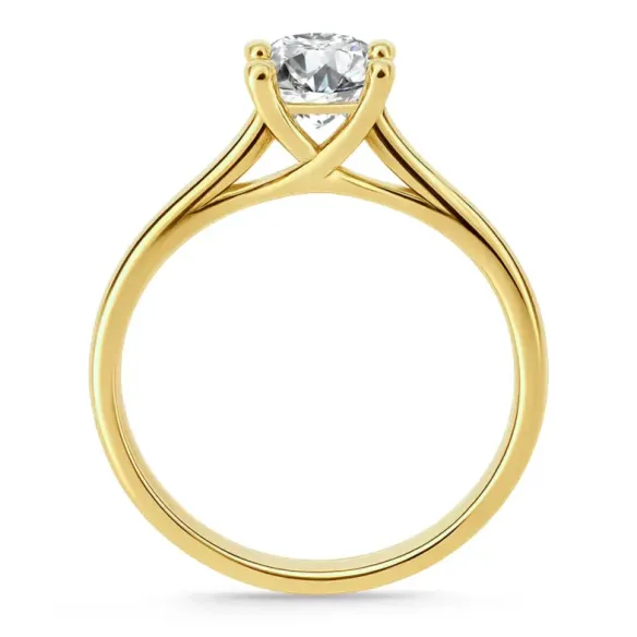 Anillo compromiso oro amarillo Megan con diamante de 1,50ct. - Anneaux de diamants 1 ct
