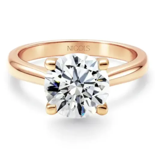 Anillo Solitario 3,00 ct Nancy oro rosa - Anillos Diamante mayor 2 ct