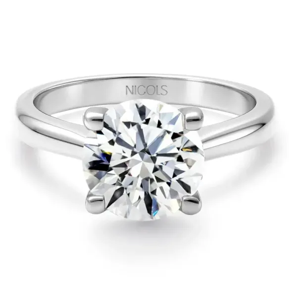 Anillo Solitario 2,50 ct Nancy oro blanco - Anillos Diamante mayor 2 ct