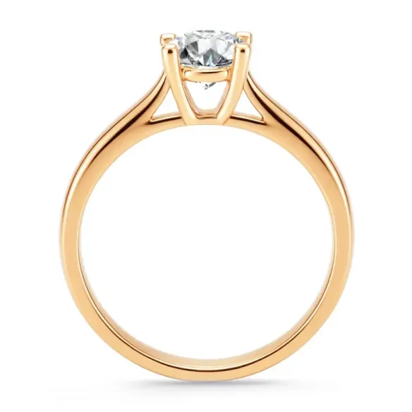 Anillo Solitario 0,75 ct Nancy oro rosa - Talla Brillante