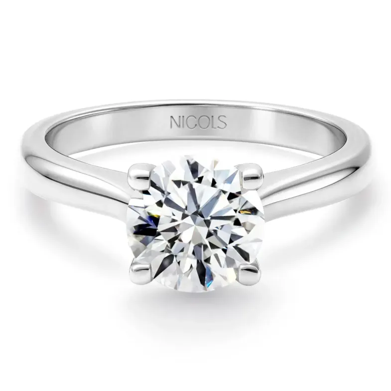 Nancy Solitaire Ring 1.00 ct White Gold - Brilliant Cut