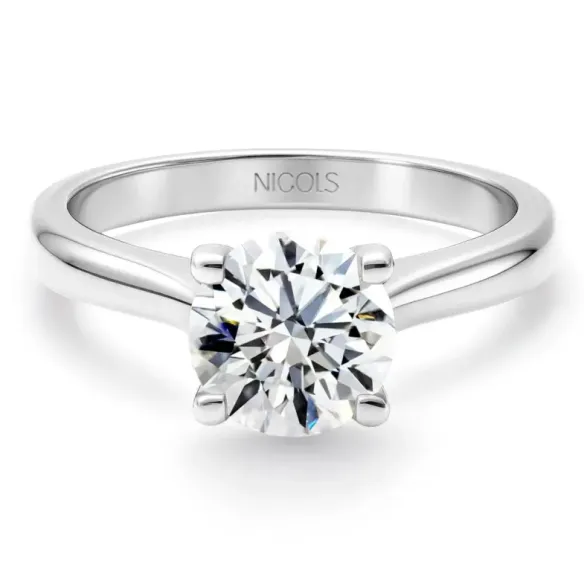 Nancy Solitaire Ring 1.00 ct White Gold - Brilliant Cut