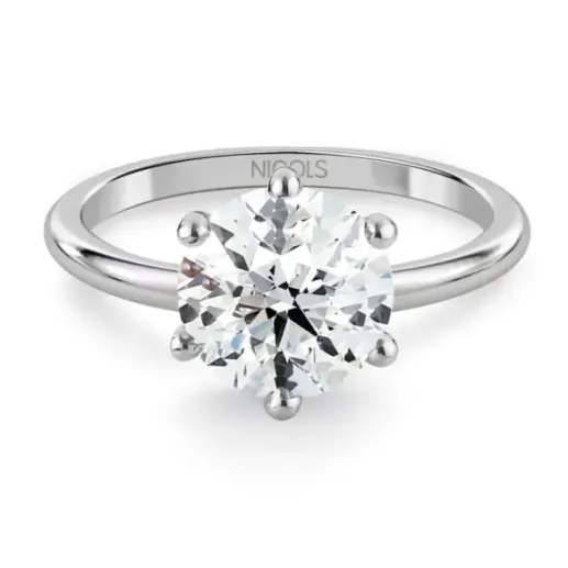Anillo Solitario 2,50 ct Charlotte platino - Anéis de diamante Major 2 Ct