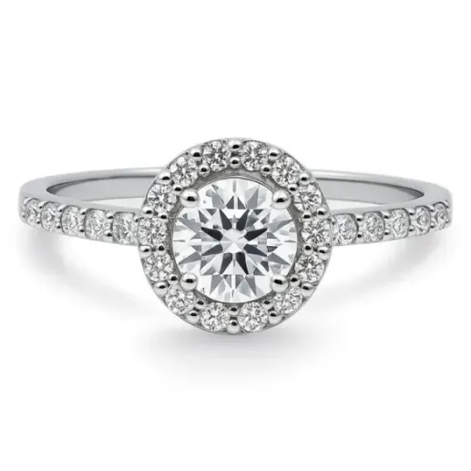 Anillo Solitario Diamante Clavel 0.50 - Anelli di fidanzamento Rosetta