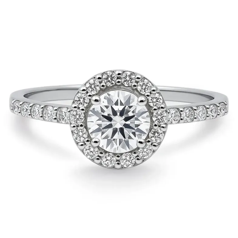 Carnation Diamond Solitaire Ring 0.50 - Engagement rings Rosette