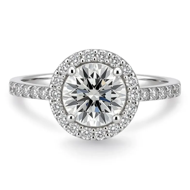 Anillo Solitario Diamante Clavel - Talla Brillante