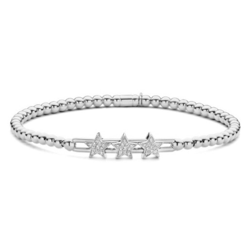 Colette Three Star Elastic white Gold and Diamond Bracelet - BRACELETS