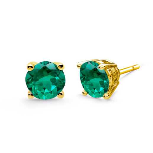 Pendientes Katherine Esmeraldas 1.00Ct - Brincos Esmeralda