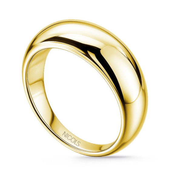 Anillo Oro Minimalista Media Caña Alta - Anillos de Oro Sin Piedras