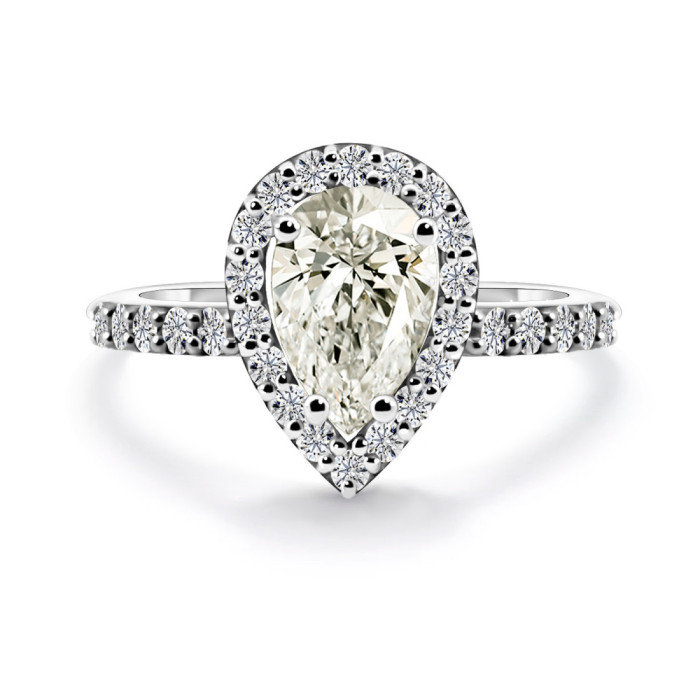 Pear Solitaire Diamond Ring 0.97 Carat 99930630011 - Talla Pera