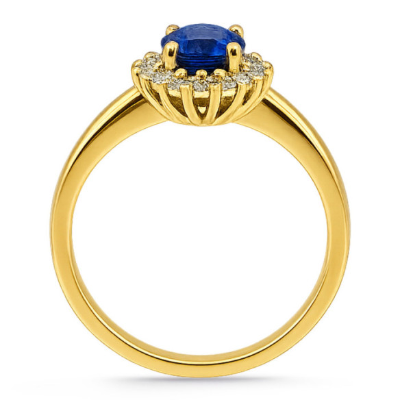 Anillo Compromiso Zafiro Dalia 1.00 - ANILLOS