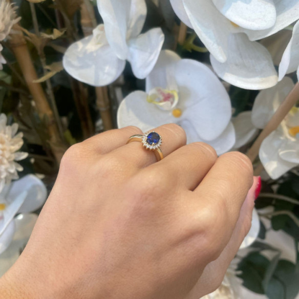 Dalia Sapphire Engagement Ring 1.00 - Rings