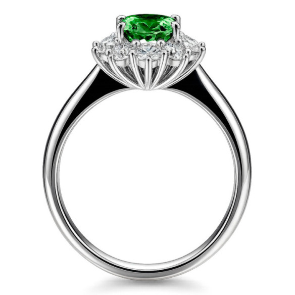 Emerald and Diamond Ring Dalia - Emerald rings