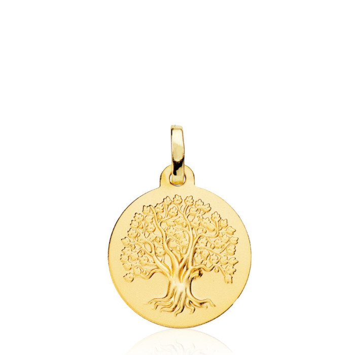 Colgante Árbol de la Vida Medalla 18Mm Oro 18K - Medaglie e croci