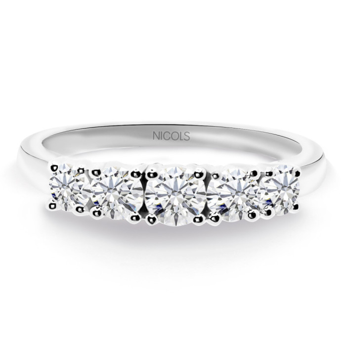 Diamond Ring ELOISE 0.70 White Gold - Brilliant Cut