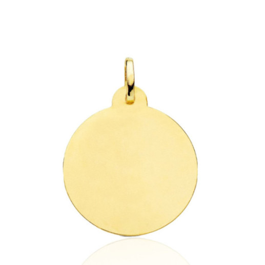 Medalla 24mm Virgen del Carmen Bisel Liso 18K - Medallas de Vírgenes 2