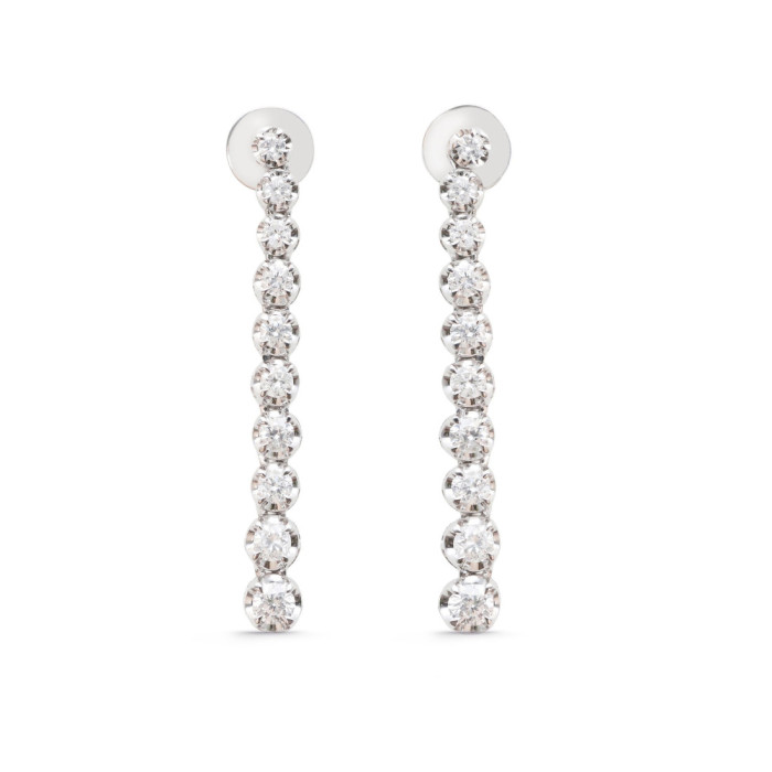 Pendientes Diamantes Riviere 3.0Ct - lungo