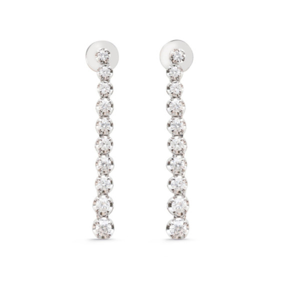 Pendientes Diamantes Riviere 3.0Ct - longo