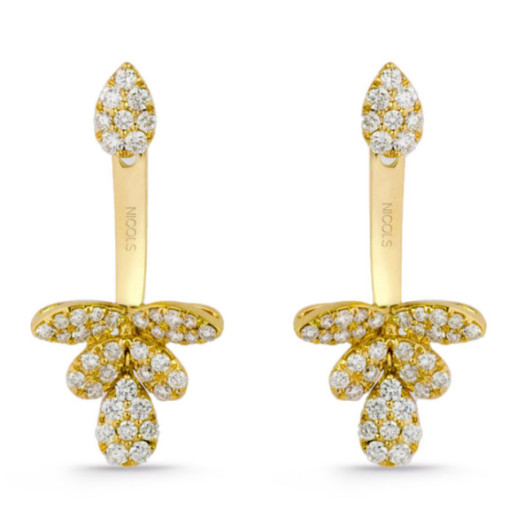 Pendientes de Diamantes EAR JACKETS en Oro Amarillo - lang
