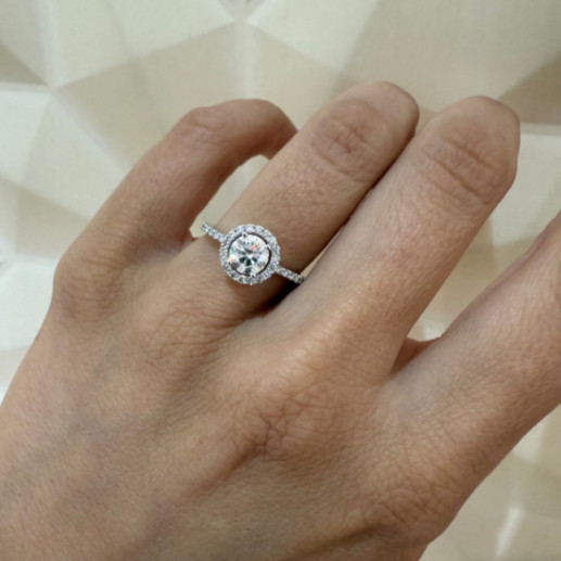 Anillo Solitario Diamante Oro Blanco Clavel - Génial 2