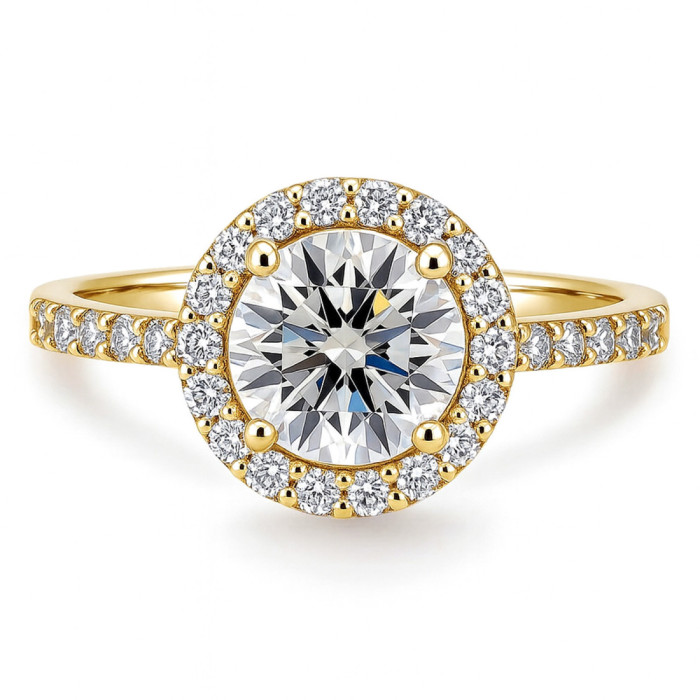 Anillo Solitario Diamante Clavel 1 quilate oro amarillo - aktuelle designs