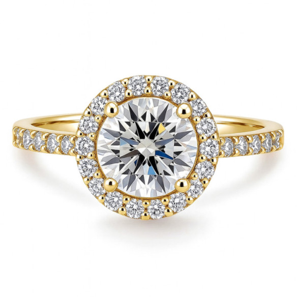 Anillo Solitario Diamante Clavel 1 quilate oro amarillo - aktuelle designs