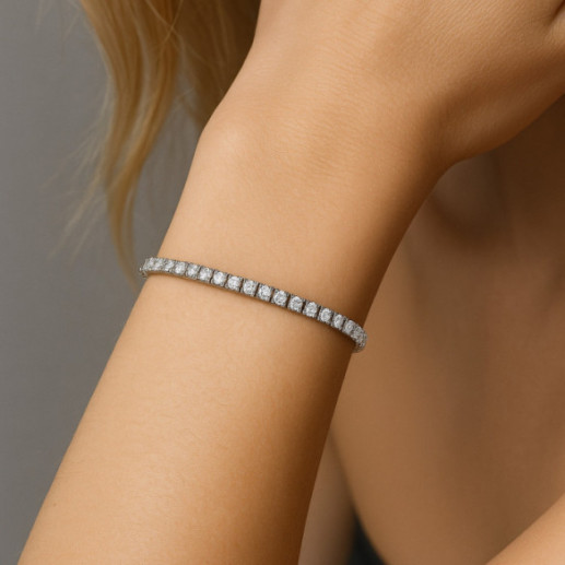 Pulsera de Diamantes Oro Blanco Riviere 4,61ct. - Pulseiras de diamante 2