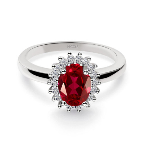 Anillo Compromiso Rubi Dalia 1.00 - ANILLOS