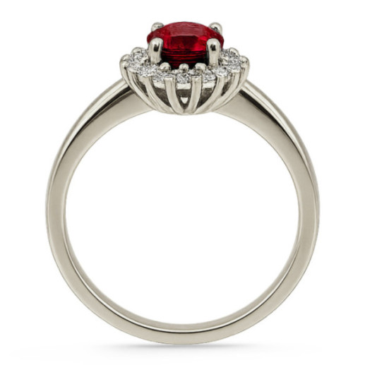 Anel de noivado Ruby Dahlia 1,00 - ANéIS 2