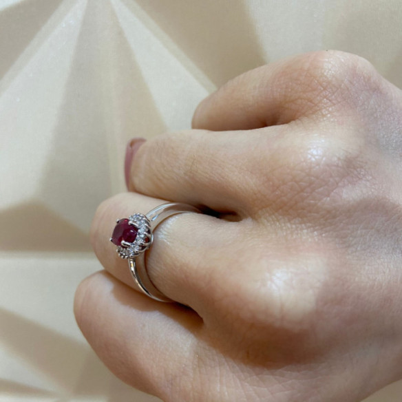 Anillo Compromiso Rubi Dalia 1.00 - ANILLOS