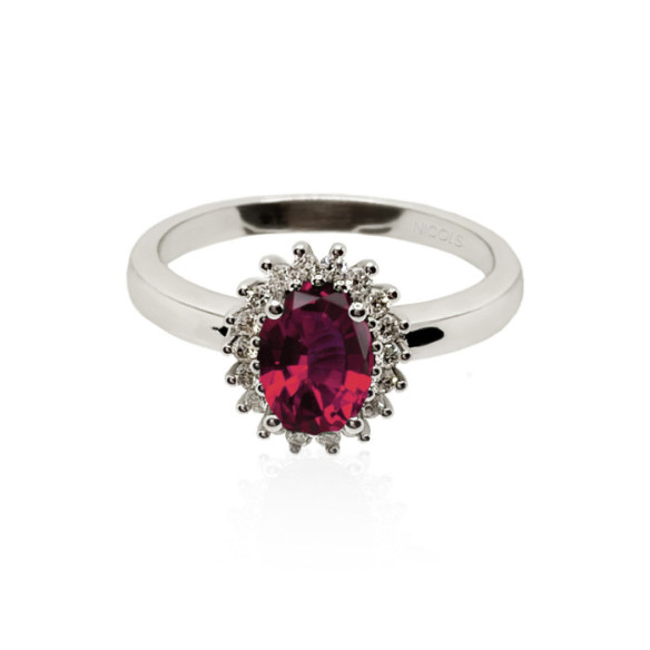 Anillo Compromiso Rubi Dalia 1.00 - ANILLOS