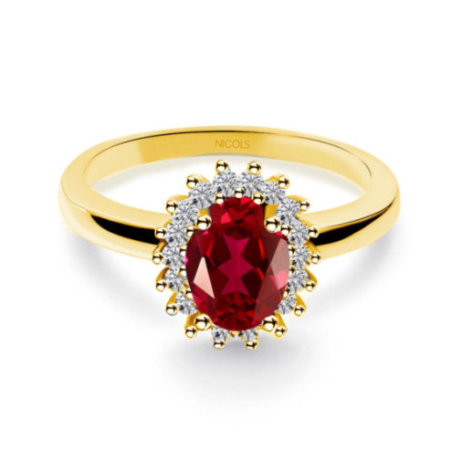 Anillo Compromiso Rubi Dalia 1.00 - Compromisso de aniversário de anéis