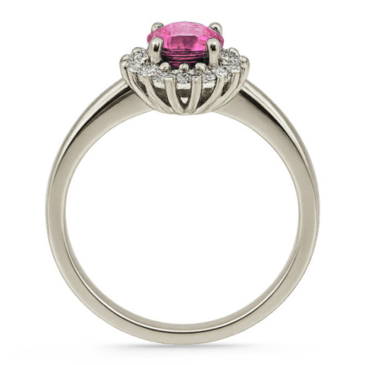 Anillo Zafiro Rosa Dalia 0.90 - Bagues de fiançailles d'anniversaire 2