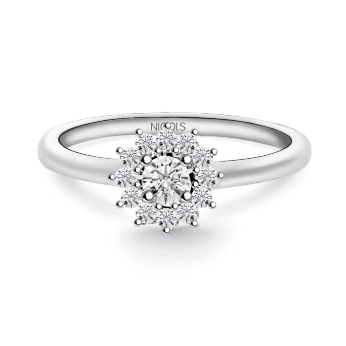 Anillo Diamantes Margarita 0.20 - Promessa anéis diamantes