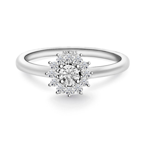 Anillo Diamantes Margarita 0.20 - Versprechen Ringe Diamanten
