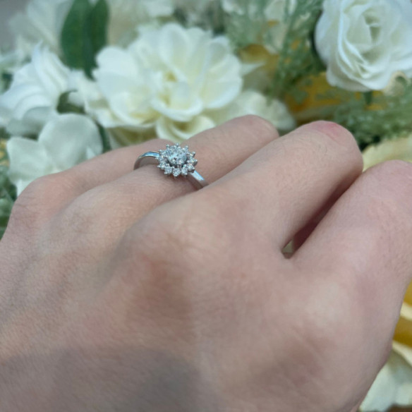 Anillo Diamantes Margarita 0.20 - Versprechen Ringe Diamanten