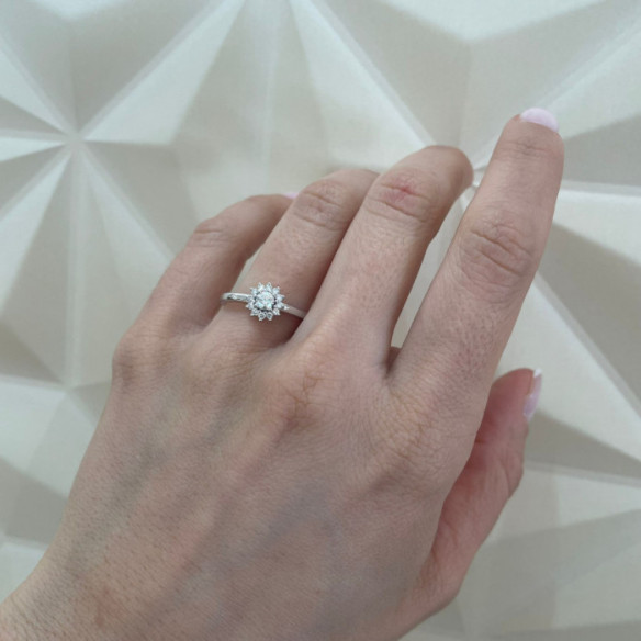 Margarita Diamond Solitaire Ring 0.20 - Promise Rings