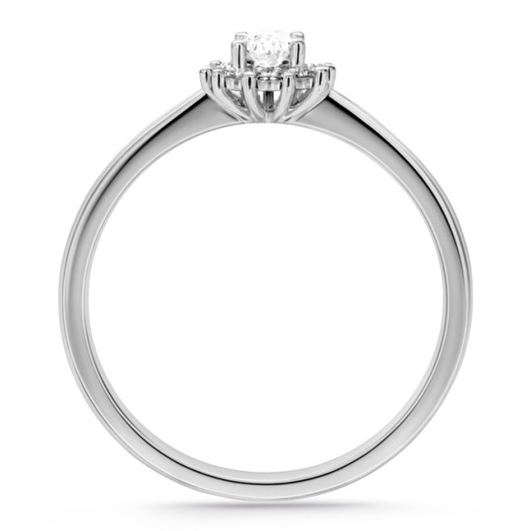 Anillo Diamantes Margarita 0.15 - Talla Brillante
