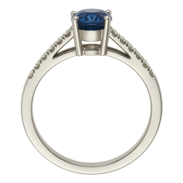 Anillo Zafiro Azul Lola 1.50Ct - Anillos Compromiso Aniversario