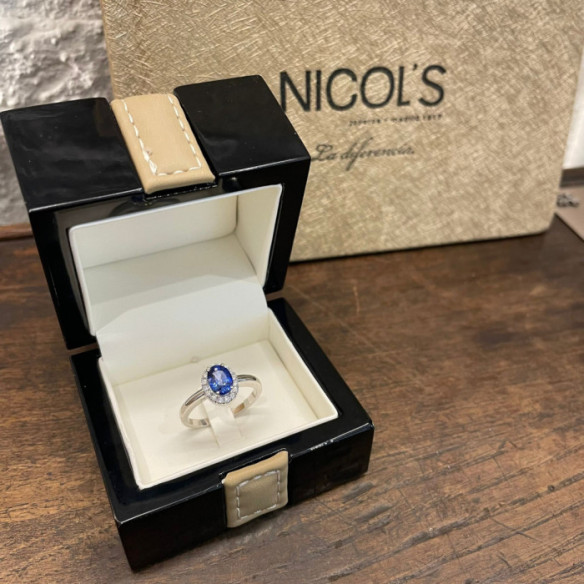 Anillo Zafiro Dalia Sunset 0.70Ct - Compromisso de aniversário de anéis