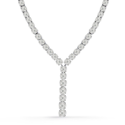Gardenia Red Carpet White Gold Diamond Choker - High jewelry