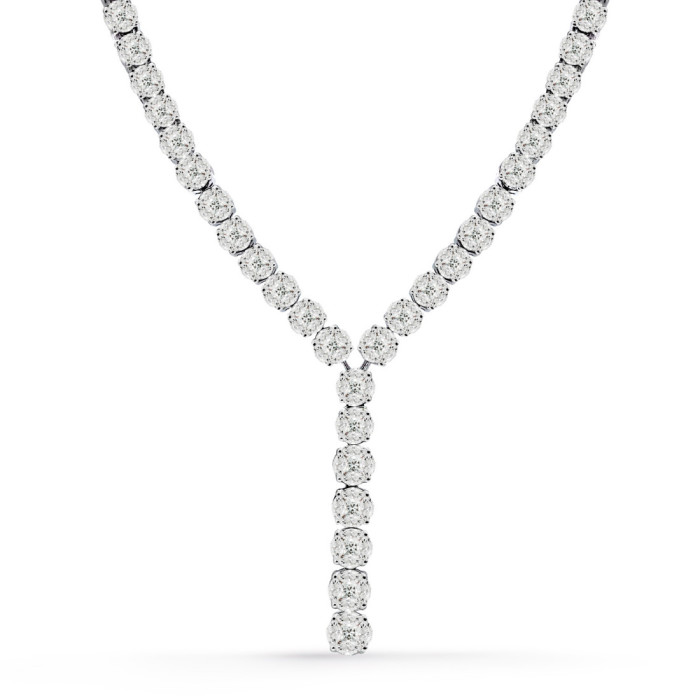 Gargantilla Diamantes Oro Blanco Gardenia Red Carpet - Alta Joyería