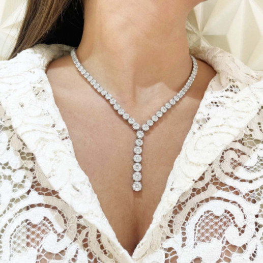 Gargantilla Diamantes Oro Blanco Gardenia Red Carpet - Hoher Schmuck 2