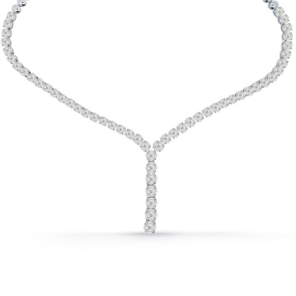 Gargantilla Diamantes Oro Blanco Gardenia Red Carpet - Alta Joyería