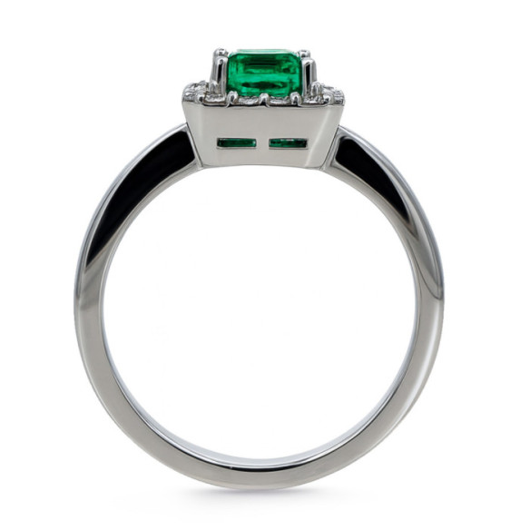 Anillo Esmeralda Sunset 0.75 Ct - Anillos Compromiso Aniversario