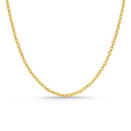 3.3mm 18K Solid Gold Chain 70cm - Gold chains